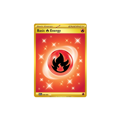 Basic Fire Energy Gold Ultra Rare Pokemon Card