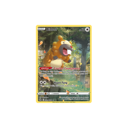 Bidoof Full Art Galarian Gallery Pokemon Card