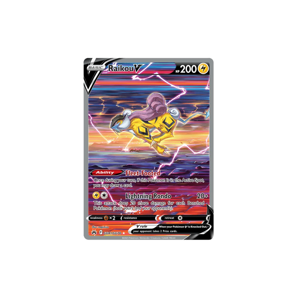 Raikou V Full Art Galarian Gallery Pokemon Card