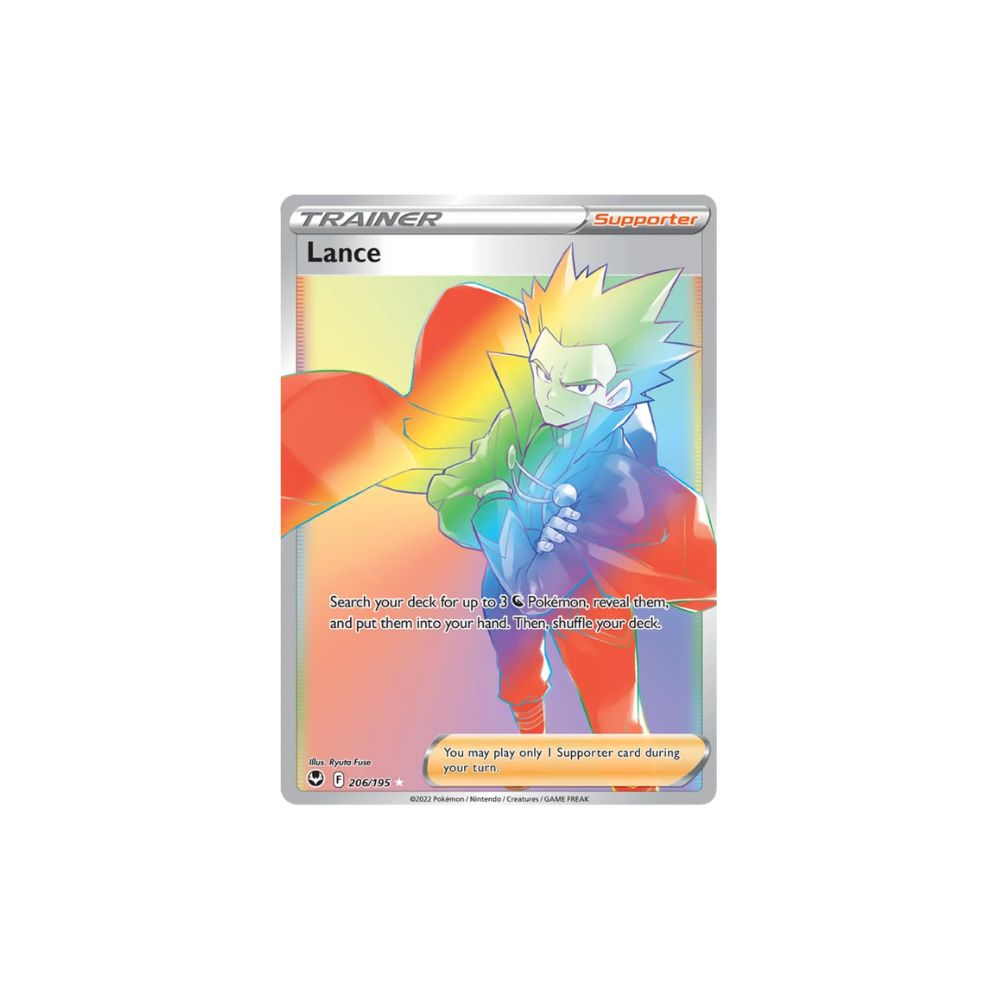 Lance Rainbow Hyper Rare Pokemon Card