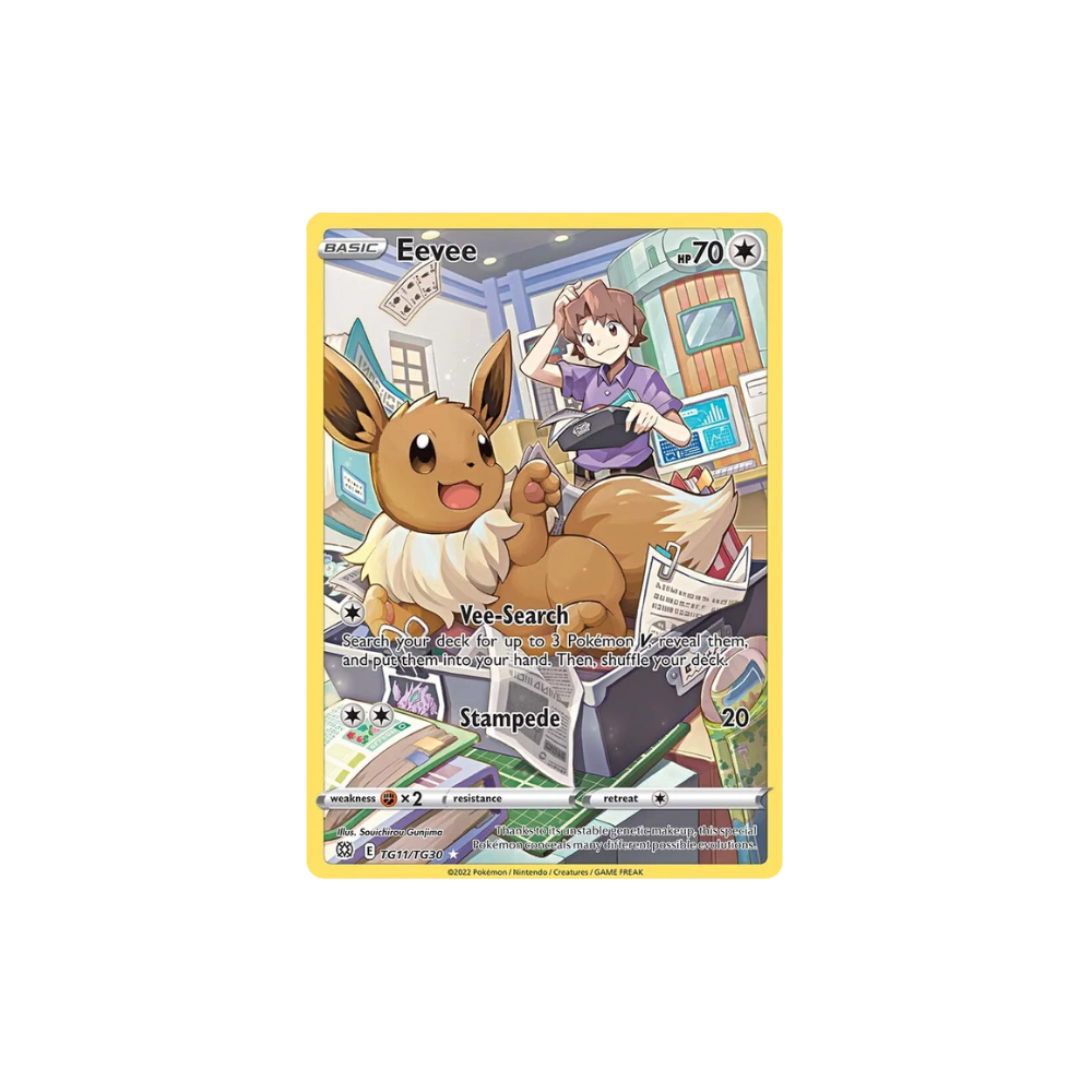 Eevee Full Art Trainer Gallery Pokemon Card