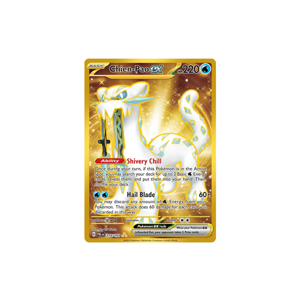 Chien-Pao ex Gold Hyper Rare Pokemon Card