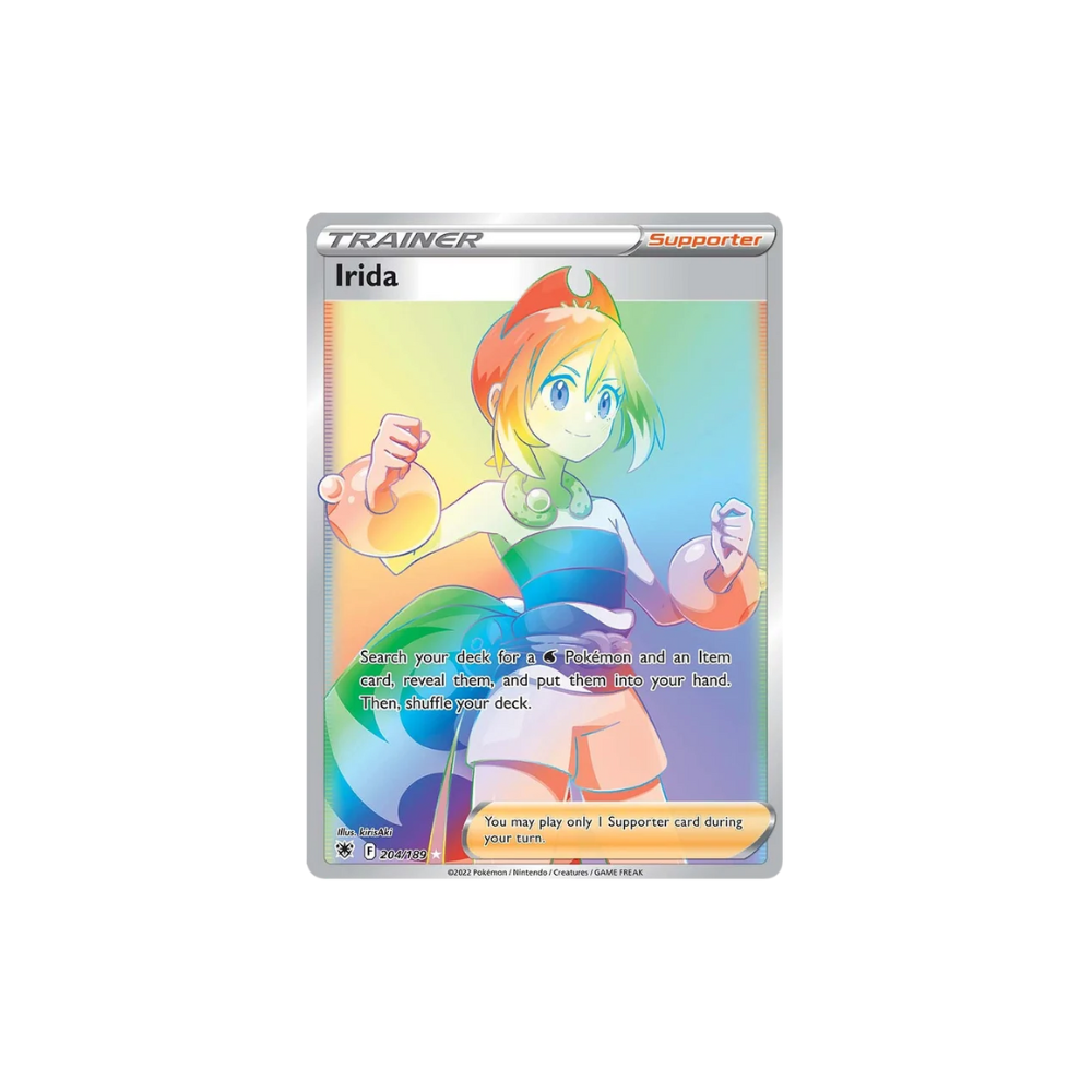 Irida Full Art Rainbow Hype Rare Pokemon Card