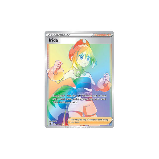 Irida Full Art Rainbow Hype Rare Pokemon Card