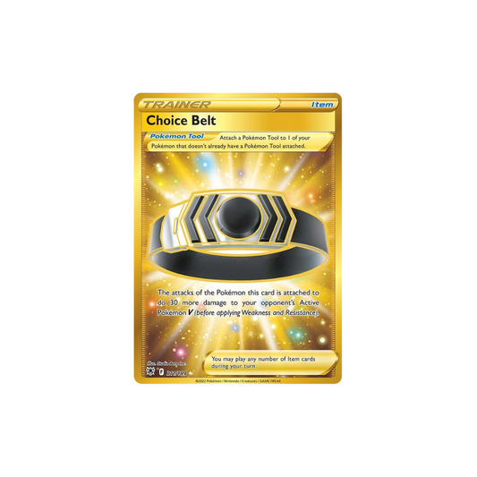 Choice Belt Gold Secret Rare Pokemon Card