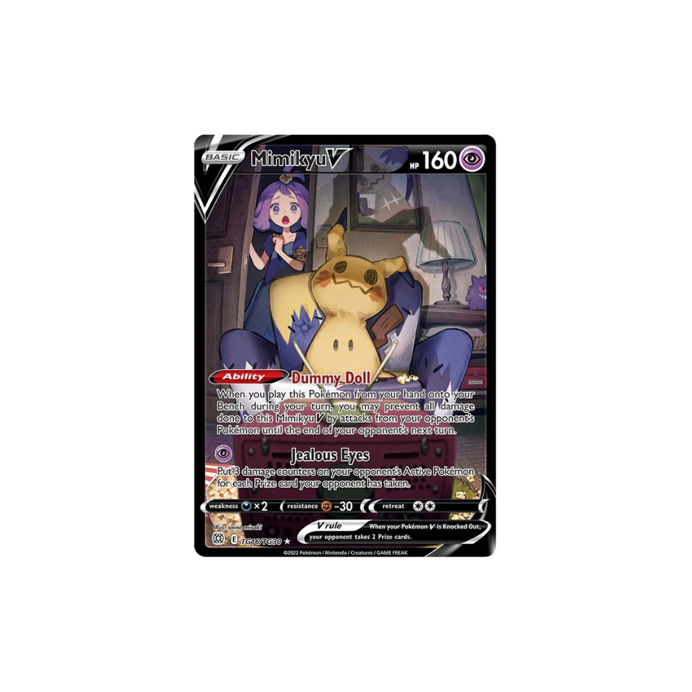 Mimikyu V Full Art Trainer Gallery Pokemon Card