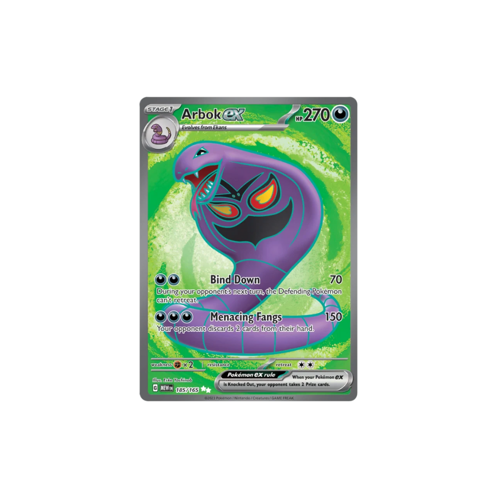 Arbok ex Full Art Pokemon Card